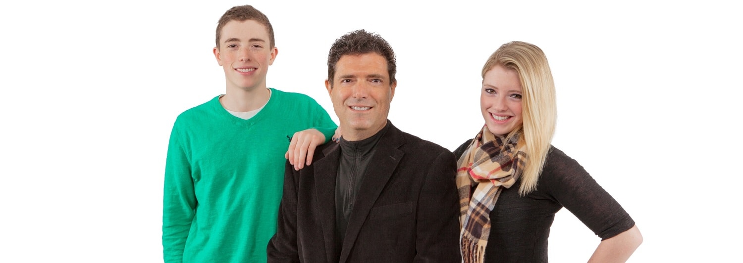 Bruce Winkler with his children.